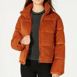 Primark Rust Corduroy Puffer Jacket Euc 